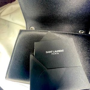 Saint Laurent Black Kate Medium Tassel Chain Cross Body.